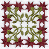 Peony Quilt Block - 4 Block Lg