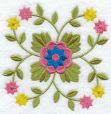 Rose of Sharon Quilt Block - Lg