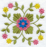 Rose of Sharon Quilt Block - Lg