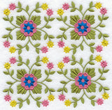 Rose of Sharon Quilt Block - 4 Block Lg