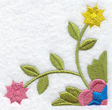 Rose of Sharon Quilt Block - Quarter Lg