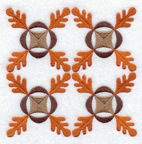 Oak Leaf Quilt Block - 4 Block Lg
