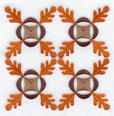 Oak Leaf Quilt Block - 4 Block Lg