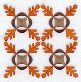 Oak Leaf Quilt Block - 4 Block Lg