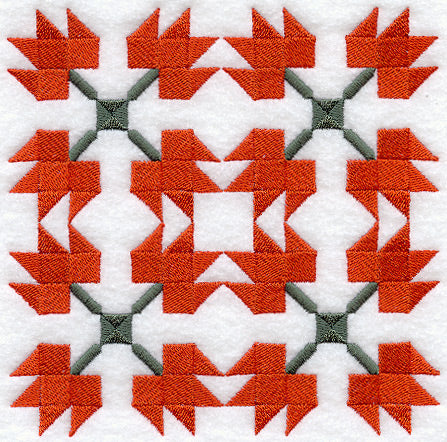 Maple Leaf Quilt Block - 4 Block Lg