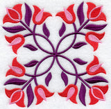 Triple Tulips Quilt Block - Lg