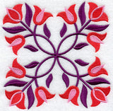 Triple Tulips Quilt Block - Lg
