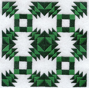 Trees in the Park Quilt Block - 4 Block Lg