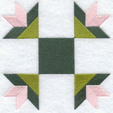 Sage Bud Quilt Block - Lg