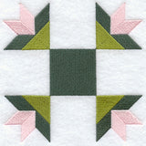 Sage Bud Quilt Block - Lg