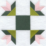 Sage Bud Quilt Block - Lg