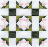 Sage Bud Quilt Block - 4 Block Lg
