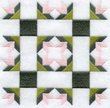 Sage Bud Quilt Block - 4 Block Lg