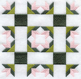 Sage Bud Quilt Block - 4 Block Lg