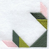 Sage Bud Quilt Block - Quarter Lg