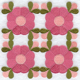 Mountain Rose Quilt Block - 4 Block Lg