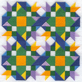 Spring Burst Quilt Block - 4 Block Lg