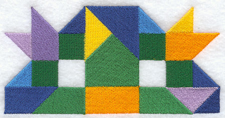 Spring Burst Quilt Block - Half Lg