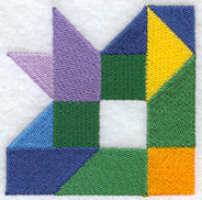 Spring Burst Quilt Block - Quarter Lg