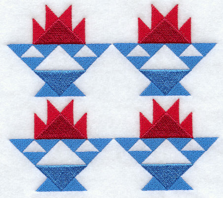 Amish Medallion Quilt Block - 4 Block Lg