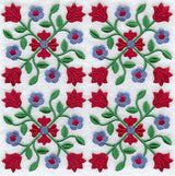 Rose and Tulip Quilt Block 1 - 4 Block Lg