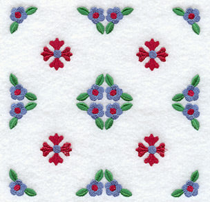 Rose and Tulip Quilt Block 2 - 4 Block Lg