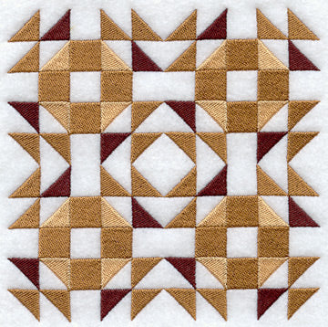 Crown of Thorns Quilt Block - 4 Block Lg