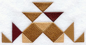 Crown of Thorns Quilt Block - Half Lg