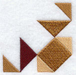 Crown of Thorns Quilt Block - Quarter Lg