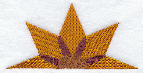 Kansas Sunflower Quilt Block - Half Lg