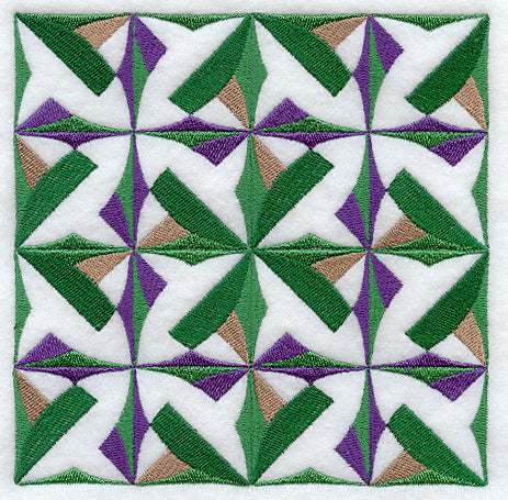 Bay Leaf Quilt Block - 4 Block Lg