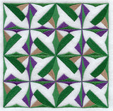Bay Leaf Quilt Block - 4 Block Lg