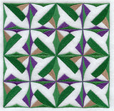 Bay Leaf Quilt Block - 4 Block Lg