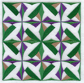 Bay Leaf Quilt Block - 4 Block Lg