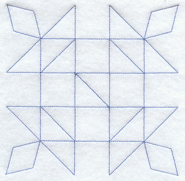 Crown of Thorns Quilting Square (Double Run)