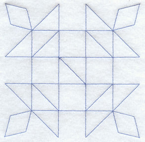 Crown of Thorns Quilting Square (Double Run)