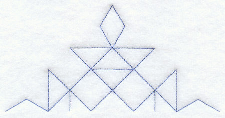 Crown of Thorns Quilting Half Square (Double Run)