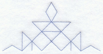 Crown of Thorns Quilting Half Square (Double Run)