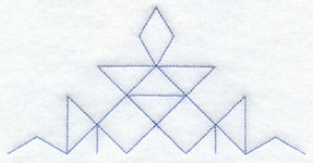 Crown of Thorns Quilting Half Square (Double Run)