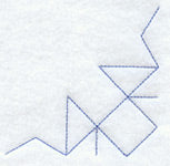 Crown of Thorns Quilting Quarter Square (Double Run)