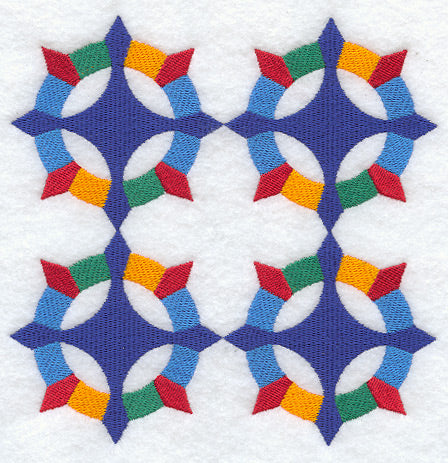 Caesar's Crown Quilt Block - 4 Block Lg