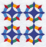 Caesar's Crown Quilt Block - 4 Block Lg