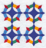 Caesar's Crown Quilt Block - 4 Block Lg