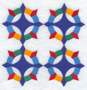 Caesar's Crown Quilt Block - 4 Block Lg