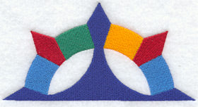 Caesar's Crown Quilt Block - Half Lg