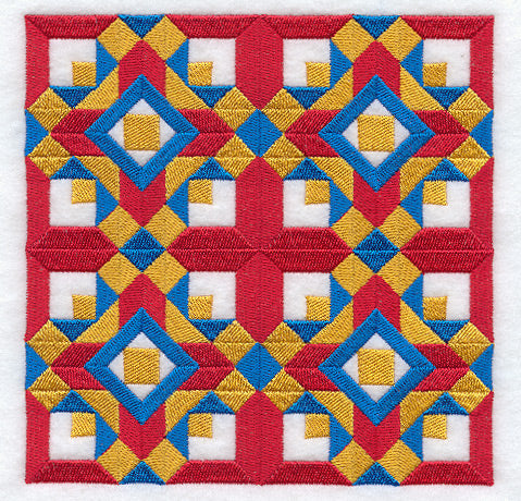 Church Windows Quilt Block - 4 Block Lg