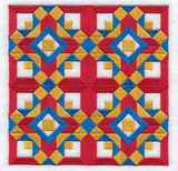 Church Windows Quilt Block - 4 Block Lg