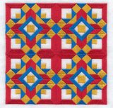 Church Windows Quilt Block - 4 Block Lg