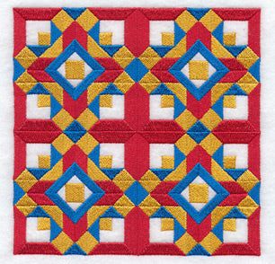 Church Windows Quilt Block - 4 Block Lg