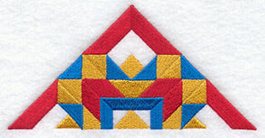 Church Windows Quilt Block - Half Lg